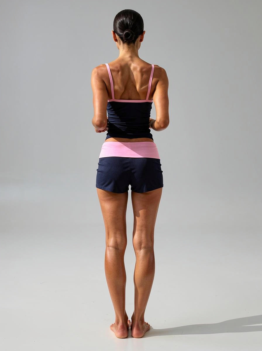 Ensemble femme de shorts & top débardeurs rose indigo