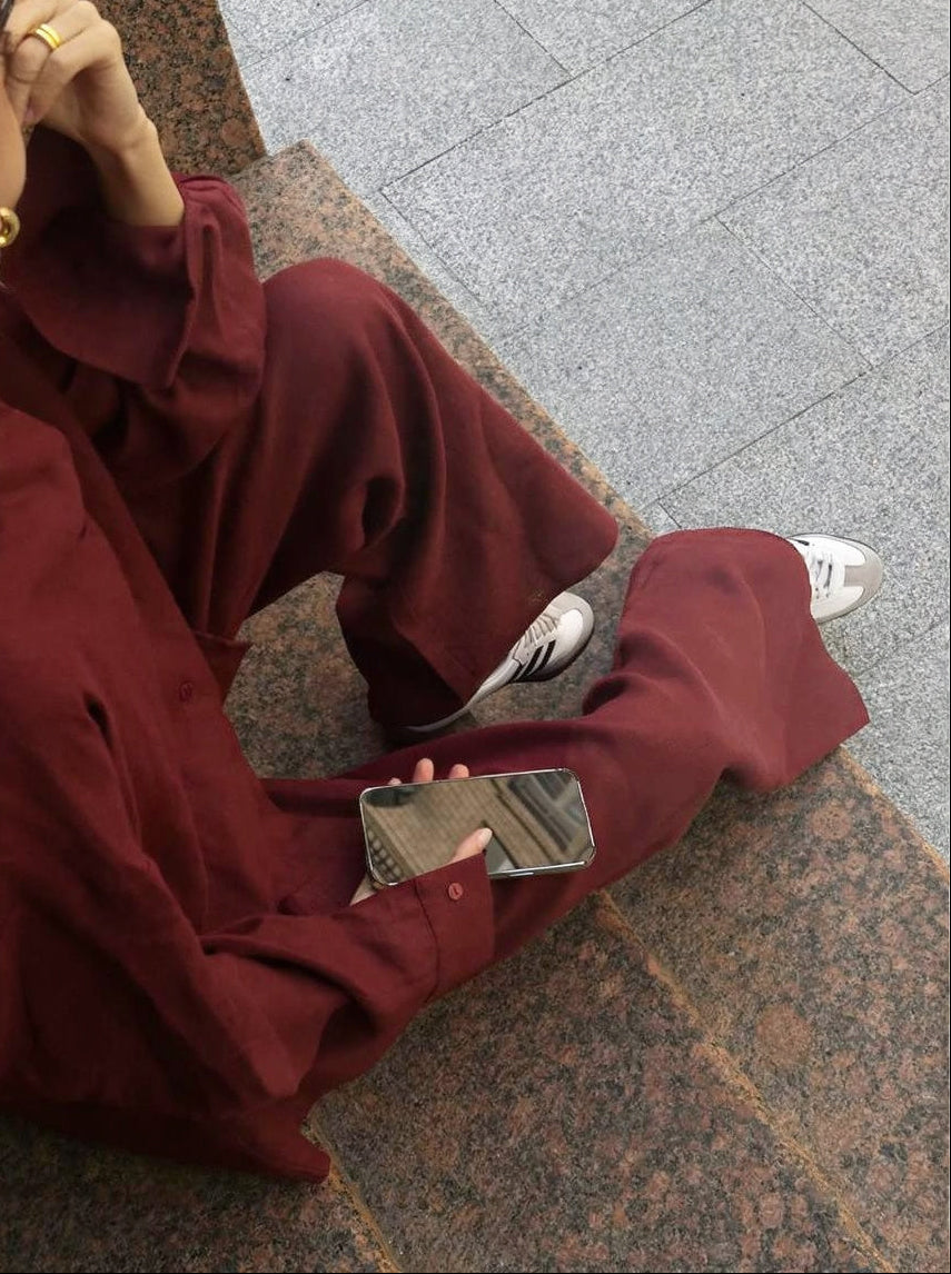 Ensemble de chemise & pantalon à larges