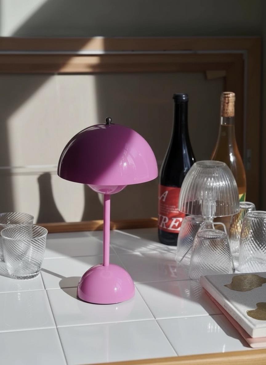 Lampe de table contemporaine champignon