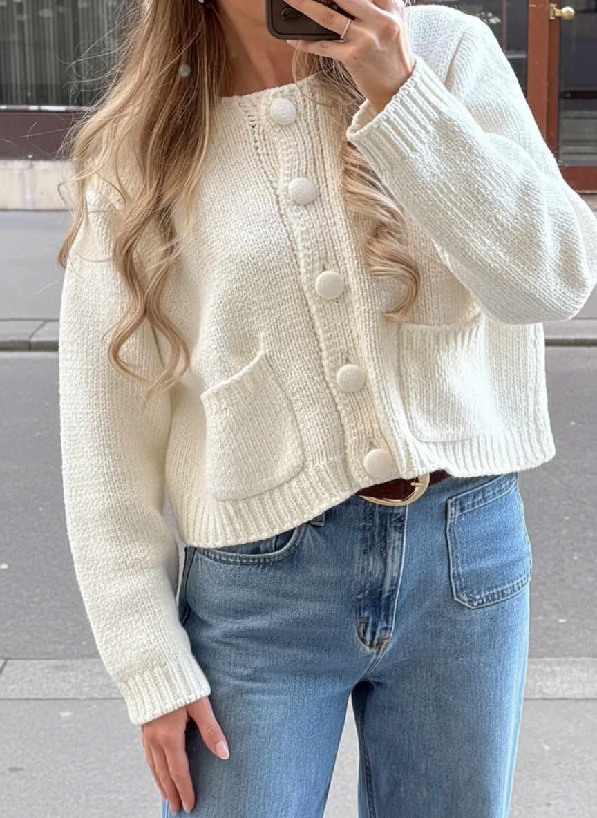 Women's button-front cardigan