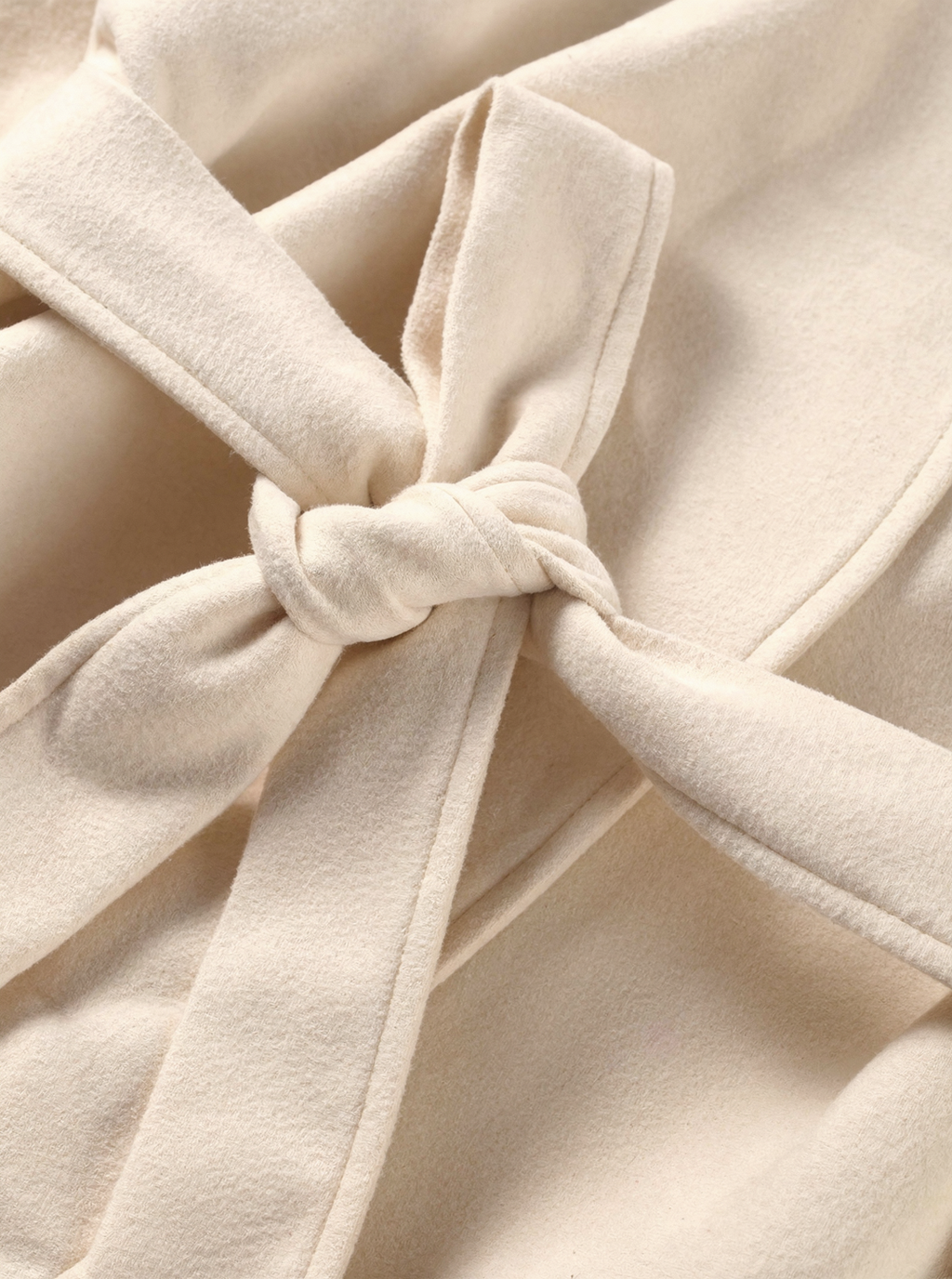 Women's belted cream jacket
