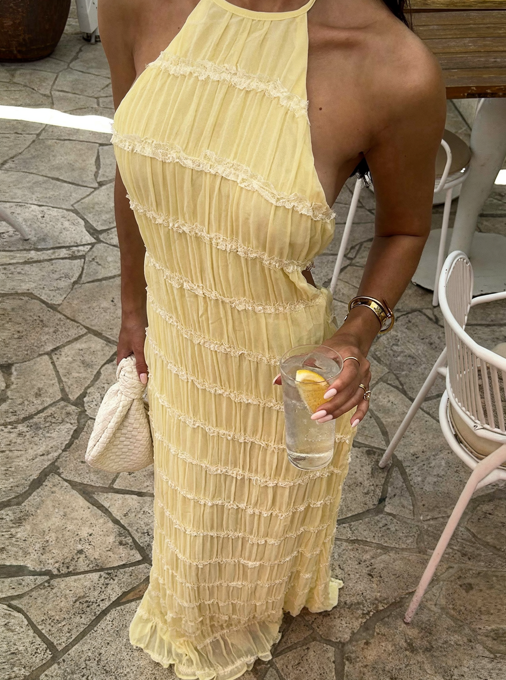 Robe maxi haltère femme