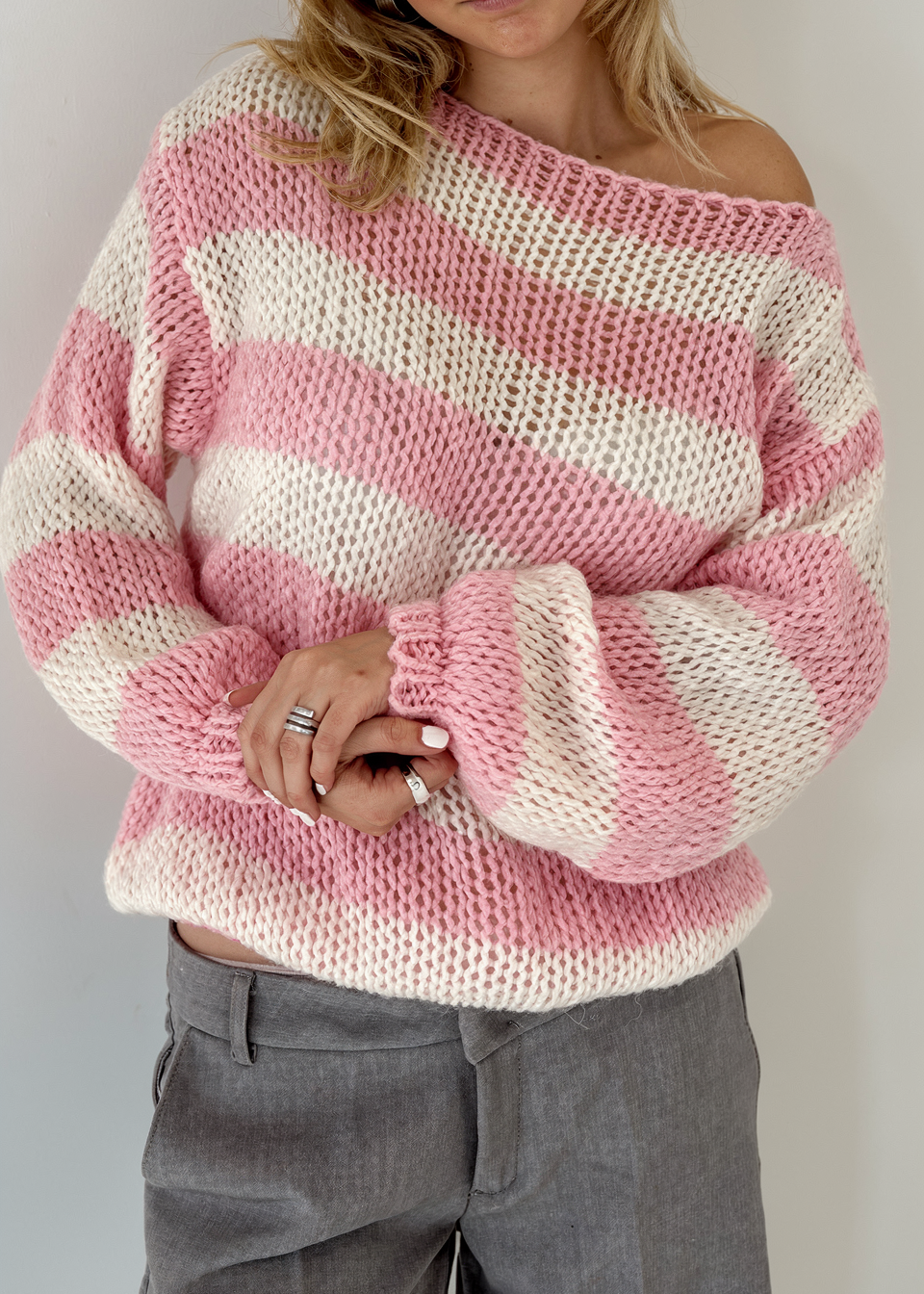 Pull femme en tricot oversize