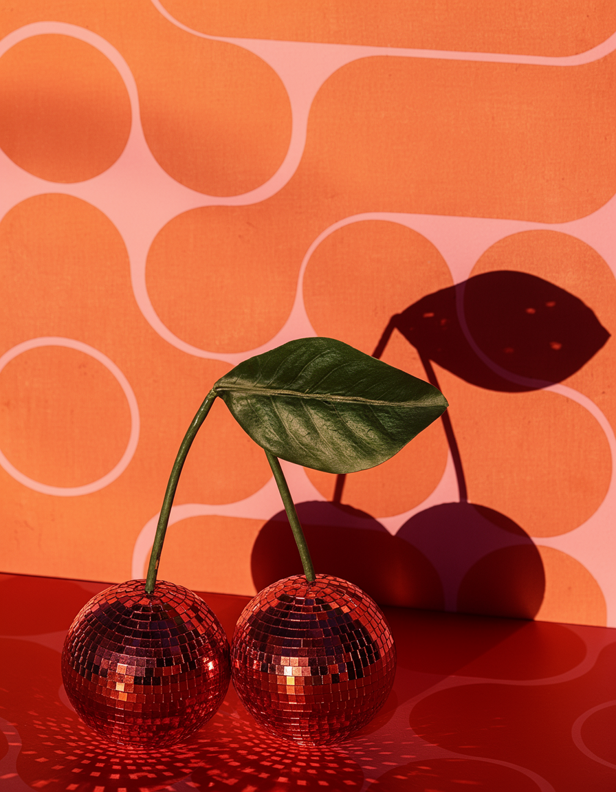 Cherry Disco Ball – Objet décoratif ludique et coloré