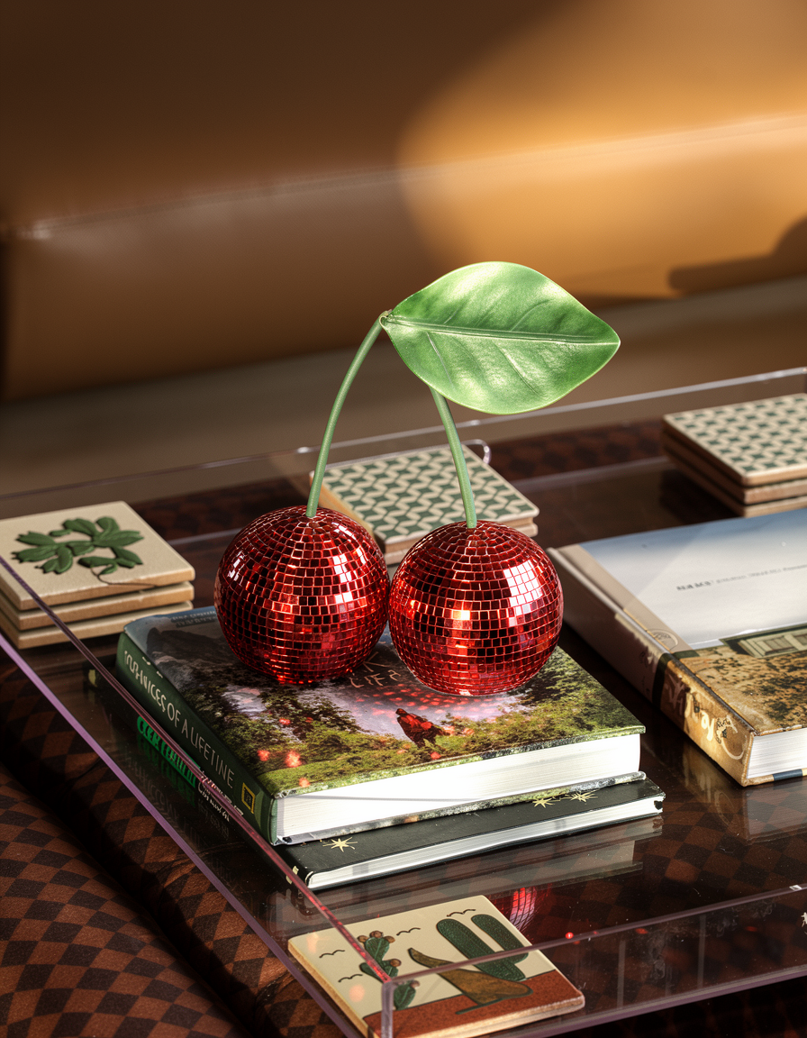 Cherry Disco Ball – Objet décoratif ludique et coloré