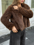 Women's faux-fur coat
